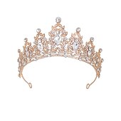 billige Bærbare tilbehør-europeisk og amerikansk lilla brud hodeplagg barokk krone rhinestone hodeplagg prinsesse krone bryllup hår tilbehør kjole tilbehør