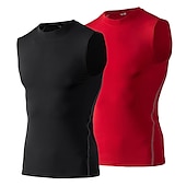 abordables Maillots Hombre-Hombre Camiseta sin mangas de gimnasio Camiseta sin Mangas de Compresión Sin Mangas Capa base Deportivo Otoño Poliéster Elastán Secado rápido Reductor del Sudor Entrenamiento de gimnasio Baloncesto