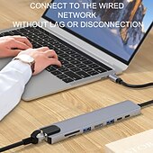 Недорогие USB-концентраторы-док-станция usb type c usb c hub 3.0 адаптер 8 в 1 hdmi устройство чтения карт памяти sd/tf для macbook air ipad периферийные устройства для портативных компьютеров
