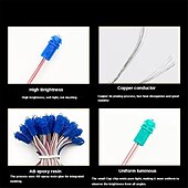 cheap Plug String Lights-6M 100LED Led Pixel Bullet Nodes String Lights Christmas DC12V 9MM Single Color Signboard Display Lamp
