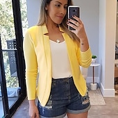 billiga Blazers och kostymer-kvinnors nya mode kavaj långärmad cardigan casual jacka topp