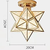 cheap Ceiling Lights-LED Ceiling Light 10&quot; Geometric Shapes Flush Mount Lights Plastic Copper Artistic Style Formal Style Ceilling Light for Corridor Porch Bar Creative Loft Balcony Lamps 110-240V