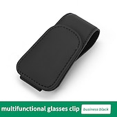 preiswerte Ablagefächer fürs Auto-Auto-Sonnenblenden-Brillenhalter - Magnetischer Leder-Brillenclip und Ticketkartenhalter Auto-Sonnenblenden-Zubehör