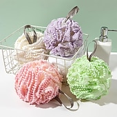 cheap Bathroom Gadgets-Big Bath Loofahs Shower Puff Ball, Flower Loofah Sponge Shower Bath Sponge Exfoliating Body Scrubber Pouf For Men Women