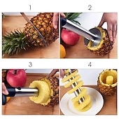levne Pomůcky na ovoce a zeleninu-nerezová ocel ananas corer škrabka na kráječ snadno ovoce parer řezací nástroj domácí kuchyně západní restaurace příslušenství