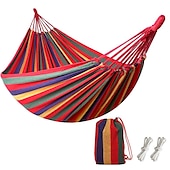 economico Mobili da campeggio-amaca da campeggio da giardino all&#039;aperto con cinghie per alberi da appendere, amaca resistente che può contenere fino a 450 libbre, amaca portatile con borsa da viaggio perfetta per il campeggio nel cortile esterno/interno