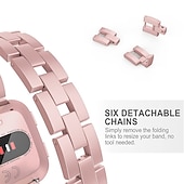 economico Cinturini per orologi Fitbit-Cinturino intelligente Compatibile con Fitbit Versa 4 Sense 2 Versa 3 Sense Versa 2 / Versa Lite / Versa SE / Versa Acciaio inossidabile Con diamantini Orologio intelligente Cinghia con lo strumento
