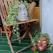 economico sculture e statue da giardino-Vaso Da Parete Da Donna Vaso Da Parete In Resina Da Appendere A Parete Vaso Da Fiori Per Piante Da Interno All&#039;aperto Arredamento Da Giardino