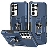 お買い得  サムスン用ケース-電話 ケース 用途 サムスンのギャラクシー S24 S23 S22 S21 S20 Ultra Plus FE S23 A73 A53 A33 A23 A13 Note 20 Ultra S25ウルトラ バックカバー バンパーフレーム バンカーリング 軍用グレードの保護 幾何学模様 鎧 TPU PC