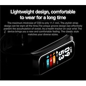 tanie Inteligentne bransoletki-C60 Inteligentny zegarek 1.1 in Inteligentny zegarek Bluetooth Krokomierz Rejestrator snu Pulsometry Kompatybilny z Android iOS Damskie Męskie Długi czas czuwania Step Tracker IP 67 43mm etui na