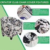 cheap Armchair Cover &amp; Armless Chair Cover-Floral Printed Club Chair Barrel Chair Slipcover Stretch Armchair Covers 1-Piece Club Tub Chair Covers Sofa Cover Couch Furniture Protector Cover  Spandex Couch Covers for Living Room