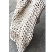 economico Coperte da letto-coperta in maglia spessa coperta in lana super spessa tessuta a mano coperta per divano coperta per maglieria coperta in filo spesso