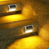 preiswerte Landschaftslichter-Solarstufenleuchten Außenwandleuchten 2/4 Stück Deckzaunleuchten Treppe wasserdichte Gartenterrasse Außenwandleuchten wasserdichte Solarbeleuchtung Dekorationslampe