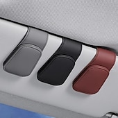 preiswerte Ablagefächer fürs Auto-Auto-Sonnenblenden-Brillenhalter - Magnetischer Leder-Brillenclip und Ticketkartenhalter Auto-Sonnenblenden-Zubehör