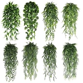お買い得  人工植物と緑-人工植物プラスチックモダン現代壁の花 1 ピース結婚式の装飾