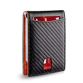 cheap Card Holders &amp; Cases-Fold RFID Blocking Wallet With Money Clip,Minimalism Credit Card Holder For Men And Women