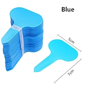 economico Giardinaggio-100pcs etichette da giardino classificazione delle piante smistamento segno tag biglietto plastica piastra di scrittura scheda plug-in carta colorata