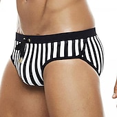 Χαμηλού Κόστους Ανδρικά Σορτς Κολύμβησης-Ανδρικά Μαγιό Σορτσάκια Κολύμβησης Σορτσάκια Swim Brief Στάμπα Ταινία Άνεση Αναπνέει ΕΞΩΤΕΡΙΚΟΥ ΧΩΡΟΥ Καθημερινά Εξόδου Αθλήματα Χαβανέζα Μαύρο