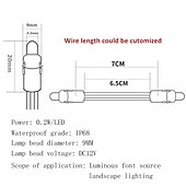 cheap Plug String Lights-6M 100LED Led Pixel Bullet Nodes String Lights Christmas DC12V 9MM Single Color Signboard Display Lamp
