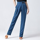 preiswerte Hose-Latein-Tanz Für den Ballsaal Hosen Pure Farbe Farbaufsatz Damen Leistung Ausbildung Hoch Spandex