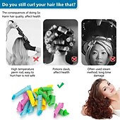 cheap Hair Rollers-Heatless Curls.18 Pack...Magic Spiral Hair Curlers Set No Heat Hair Rollers Heatless Hair Curlers For Long/Short Hair Wave Hair Curlers Perm Kit.DIY Hairstyle Tools For Women Girls. Hair Accessories