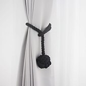 cheap Curtain Accessories-Rope Curtain Tassel Tie Backs Curtain Fringe Tiebacks Holdbacks Window Drapes Curtain Strap Buckle Holder Window Decorative Accessories
