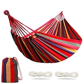 economico Mobili da campeggio-amaca da campeggio da giardino all&#039;aperto con cinghie per alberi da appendere, amaca resistente che può contenere fino a 450 libbre, amaca portatile con borsa da viaggio perfetta per il campeggio nel cortile esterno/interno