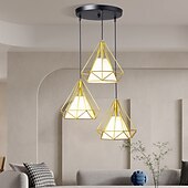 olcso Függőfények-led függőlámpa 60 cm 3 fényű sputnik design csillárok étkezőbe hálószoba függőlámpák ipari festett felületek 110-240v