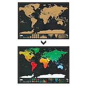 halpa Lahjat-map world edition iso mustakultatyylinen raaputtava matkakartta ripustettava kuva luksusmaailman kartta suunniteltu matkailijoille