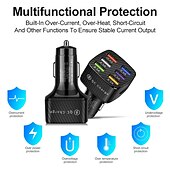 お買い得  車用充電器-otolampara 6usb 充電器シガレットライターソケット qc3.0charger in car adapter accesso for iphone14 pro max car for samsung huawei xiaomi redmi car Charger qc3.0