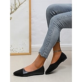 cheap Women&#039;s Flats-Women&#039;s Two-Tone Pointed Toe Flats – Elegant Slip-On Ballet Shoes, Comfortable Daily Wear for Work &amp; Casual Outfits