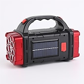 お買い得  戦術的な懐中電灯-ハンドル付き多機能ソーラーLED+コブライト1個、夜間の屋外キャンプ安全緊急用USB充電防水。
