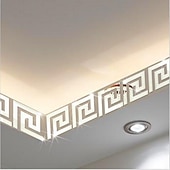 levne Tapety-1ks zrcadlových samolepek 10x10cm, kutily &amp;amp; hůl 3d akryl bludiště vzor hranice strop samolepky nástěnná výzdoba domácí umění nástěnná malba svatební pokoj hotel obtisk