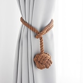 cheap Curtain Accessories-Rope Curtain Tassel Tie Backs Curtain Fringe Tiebacks Holdbacks Window Drapes Curtain Strap Buckle Holder Window Decorative Accessories