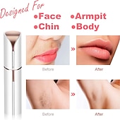 halpa Karvanpoistolaitteet-Naisten ystävänpäivälahjat kasvojen karvanpoisto naisille kivuton karvanpoistaja vedenkestävä parranajokone karvanpoistaja LED-valolla kasvoille bikinitupeksi persikkakangas yläviikset huuli leuka