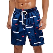 abordables maillot de bain boxer homme-maillot de bain pour hommes short de plage à séchage rapide cordon de serrage léger avec taille et poches élastiques