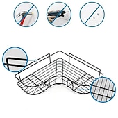 economico organizzatore del bagno-Mensola Per Doccia, Mensola Per Il Bagno, Cucina, Senza Punzonatura, Triangolo, Scaffale Per Il Bagno, Accessori Per Il Bagno