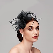 preiswerte Faszinator-Damen Fascinator für Party Hochzeit Sonderanlass Federstoff Rot Pink Grün um zu beeindrucken Fascinator Renntag Kleid
