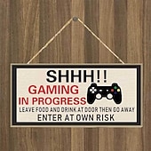 Недорогие таблички из дерева на стену-1 шт. настенная подвеска для игр, табличка с игровым рисунком, аксессуары для декора, для зоомагазина, кафе, декор комнаты, предметы домашнего обихода 4 &#039;&#039;x 8&#039;&#039; (10 см x 20 см)