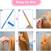 cheap Hair Rollers-Heatless Curls.18 Pack...Magic Spiral Hair Curlers Set No Heat Hair Rollers Heatless Hair Curlers For Long/Short Hair Wave Hair Curlers Perm Kit.DIY Hairstyle Tools For Women Girls. Hair Accessories
