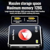 cheap Digital Voice Recorders-Digital Voice Recorder M28 English 128GB Portable Digital Voice Recorder 43.18 mm Android System E-Book Portable MP3 Player Audio Recorder with Playback with Noise Reduction for Business Speech