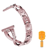 economico Cinturini per orologi Fitbit-Cinturino intelligente Compatibile con Fitbit Versa 4 Sense 2 Versa 3 Sense Versa 2 / Versa Lite / Versa SE / Versa Acciaio inossidabile Con diamantini Orologio intelligente Cinghia con lo strumento