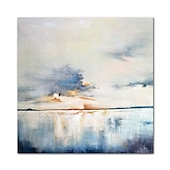 お買い得  抽象画-ミンチュラ手作り油絵キャンバス壁アート装飾現代抽象風景家の装飾のためのロールフレームレス未延伸絵画
