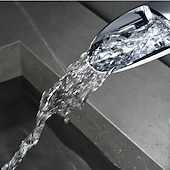 economico Classici-rubinetto miscelatore lavabo bagno a cascata, rubinetti monocomando per lavabo monocomando con tubo flessibile acqua calda e fredda rubinetto monoblocco in ottone per vasca da incasso