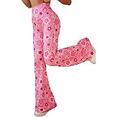 cheap Bottoms-Retro Vintage Boho 1970s Trousers Bell Bottom Pants Wide Leg Pants Hippie Fancy Dress Women's Pride Parade Pride Month Adults' Pants