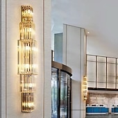 olcso Kristály falilámpák-led fény luxus kristály falilámpa hotel projekt fizetés ktv folyosó dekoráció villa duplex épület modell szoba nappali lámpák