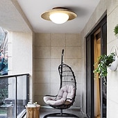 levne Jednoduché stropní osvětlení-led stropní světlo 12cm geometrické tvary zapuštěná světla keramické dřevo umělecký styl formální styl stropní světlo do chodby teplé bílé 110-240v