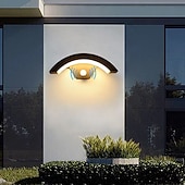 abordables luces de pared al aire libre-lámpara led de pared para exteriores 24w con sensor de movimiento ip65 control de luz a prueba de agua adecuado para baño garaje cerca cubierta patio ac85-265v