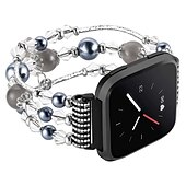 voordelige Fitbit-horlogebanden-Slimme horlogeband Compatibel met: Fitbit Versa 2 / Versa Lite / Versa SE / Versa Legering Sierstenen Smartwatch Band Bling Diamant Sierstenen Vrouwen mannen sieraden armband Vervanging Polsbandje