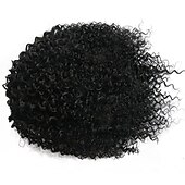 abordables Queue-de-cheval-court afro crépus bouclés queue de cheval morceau de cheveux pour afro-américain extension de queue de cheval synthétique afro crépus bouclés queue de cheval pour les femmes